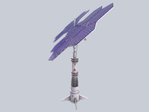 Scifi solar panel 3D 模型