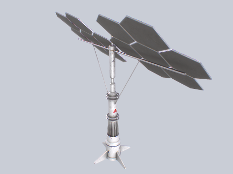 Scifi solar panel 3D 模型
