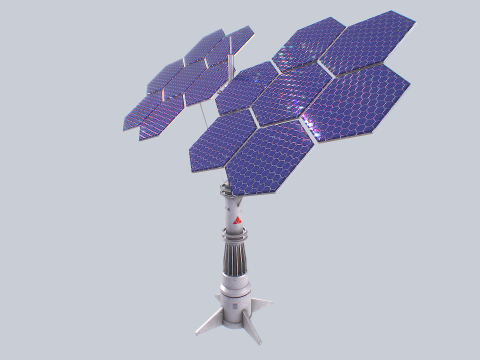 Scifi solar panel 3D 模型