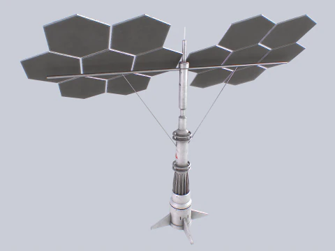 Scifi g&uuml;neş paneli 3D Model