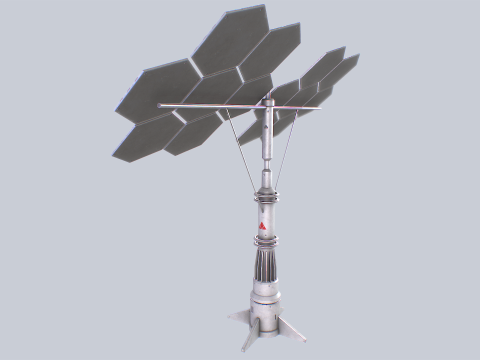 Scifi solar panel 3D 模型