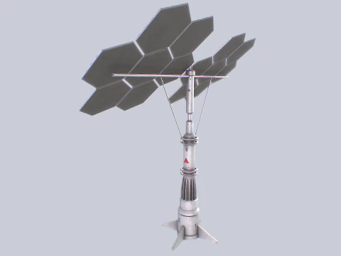 Scifi g&uuml;neş paneli 3D Model