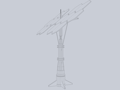 Scifi solar panel 3D 模型