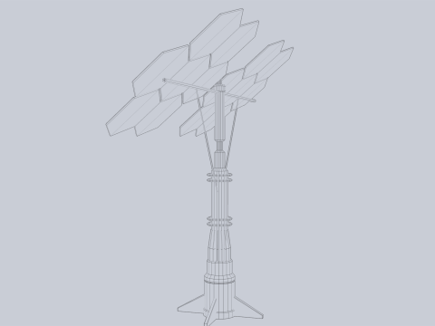 Scifi solar panel 3D 模型