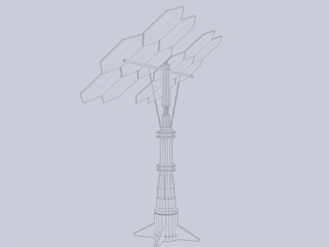 Scifi g&uuml;neş paneli 3D Model