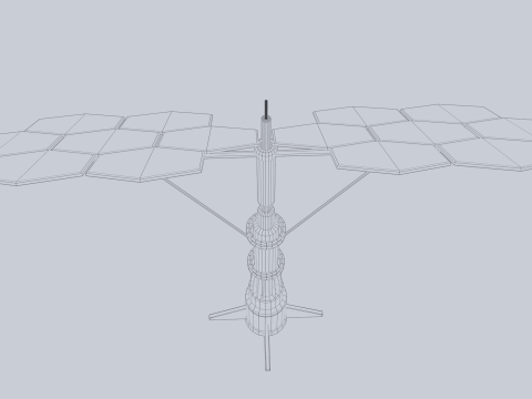 Scifi solar panel 3D 模型