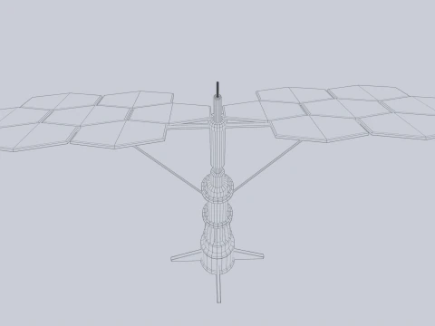 Scifi g&uuml;neş paneli 3D Model