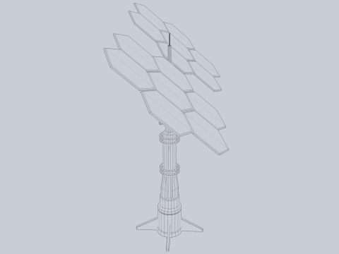 Scifi solar panel 3D 模型