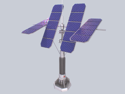 Scifi solar panel Modello 3D
