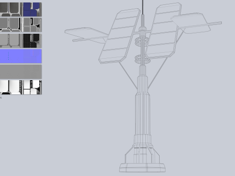 Scifi solar panel Modelo 3D