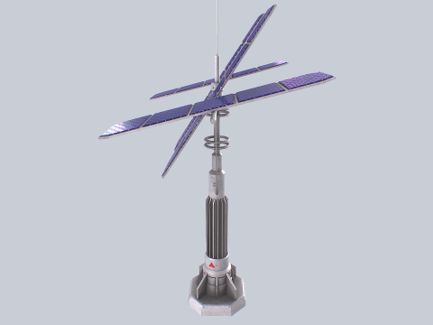 Scifi solar panel Modelo 3D