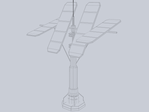 Scifi solar panel Modelo 3D