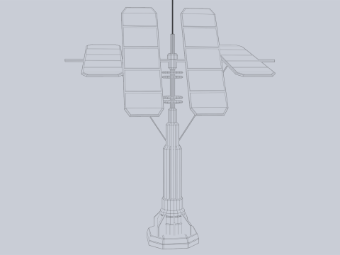 Scifi solar panel Modelo 3D