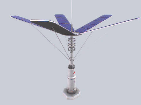 Scifi solar panel Model 3D