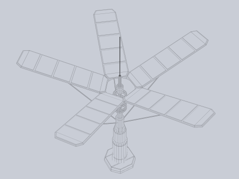 Scifi solar panel Model 3D