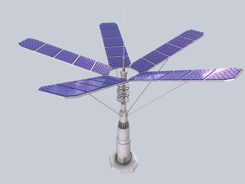 Scifi solar panel Model 3D
