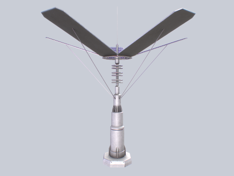 Scifi solar panel Model 3D