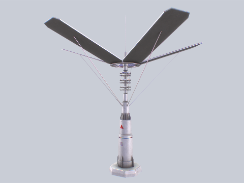 Scifi solar panel Model 3D