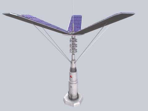 Scifi solar panel Model 3D