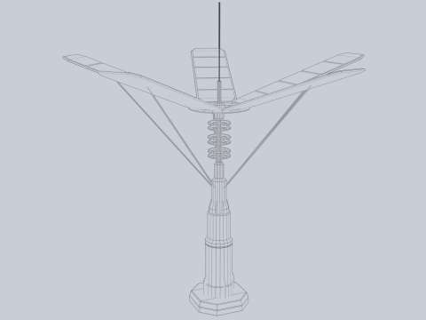 Scifi solar panel Model 3D