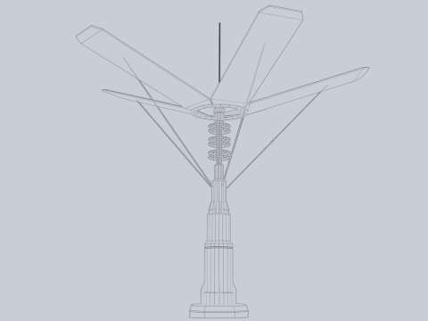 Scifi solar panel Model 3D