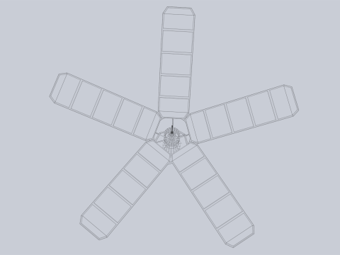 Scifi solar panel Model 3D
