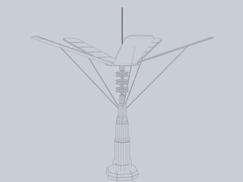 Scifi solar panel Model 3D