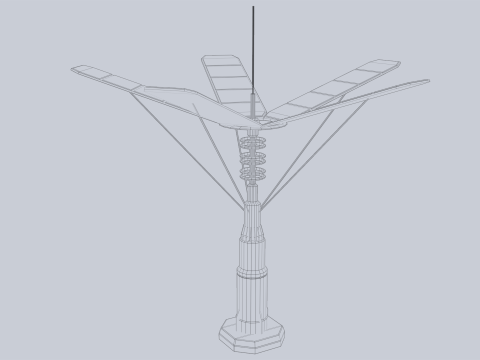 Scifi solar panel Model 3D