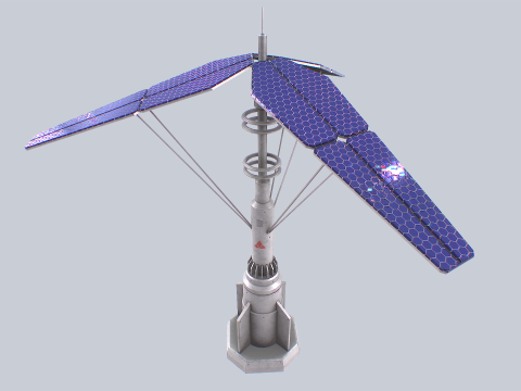 Scifi solar panel Modello 3D