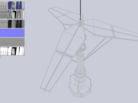 Scifi-zonnepaneel 3D Model