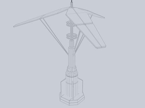 Scifi solar panel 3D-Modell