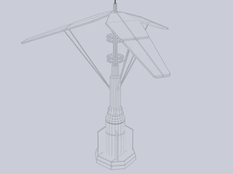 Scifi-zonnepaneel 3D Model