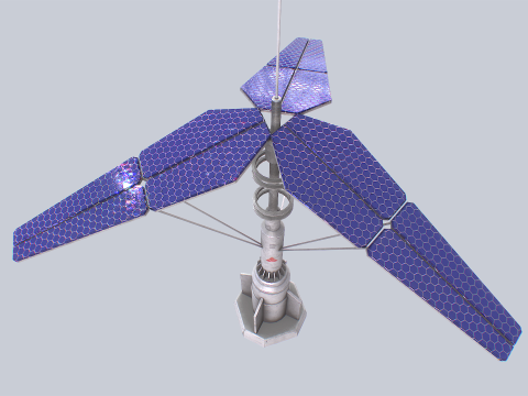 Scifi solar panel 3D-Modell