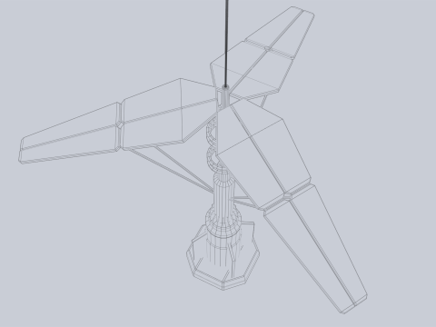 Scifi solar panel 3D-Modell