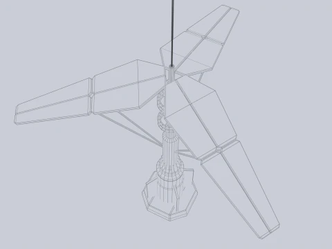 Scifi-zonnepaneel 3D Model