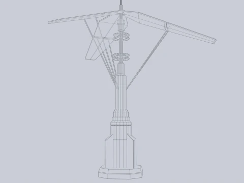 Scifi-zonnepaneel 3D Model