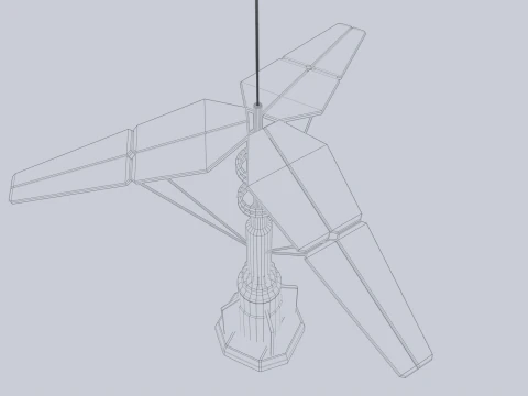 Scifi-zonnepaneel 3D Model