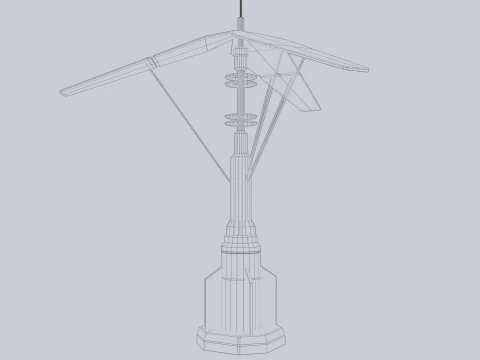 Scifi-zonnepaneel 3D Model