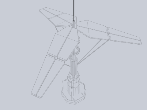 Scifi solar panel 3D-Modell