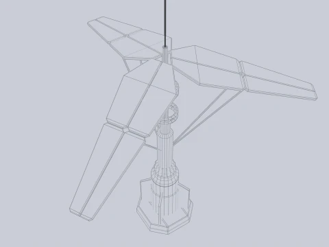 Scifi-zonnepaneel 3D Model