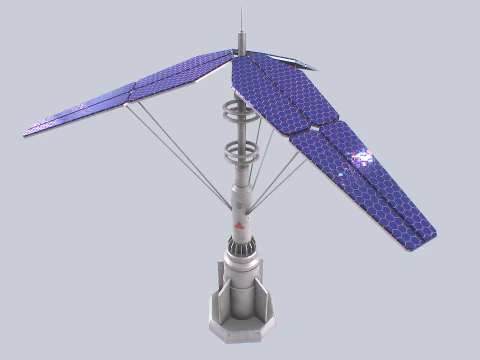 Scifi solar panel collection 3D Model