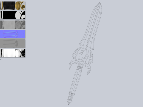 Fantasy dagger Modelo 3D