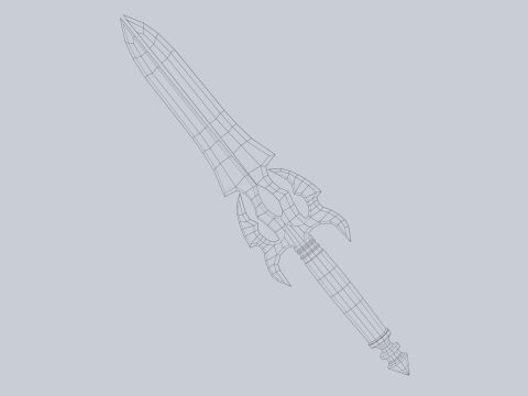 Fantasy dagger Modelo 3D