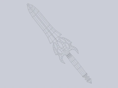 Fantasy dagger 3D Model