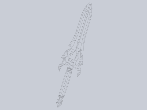 Fantasy dagger Modelo 3D