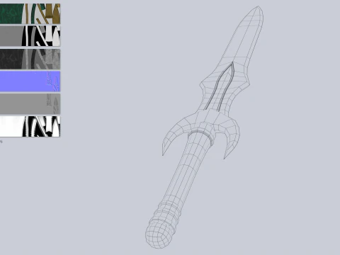 Fantasy dagger 3D Model