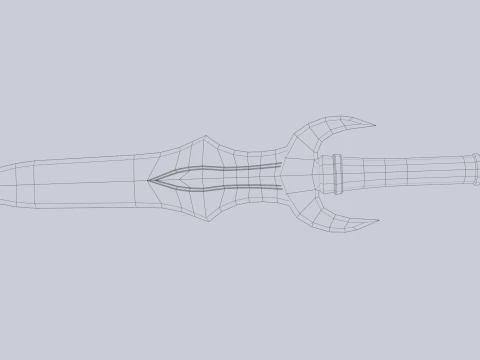 Fantasy dagger 3D Model