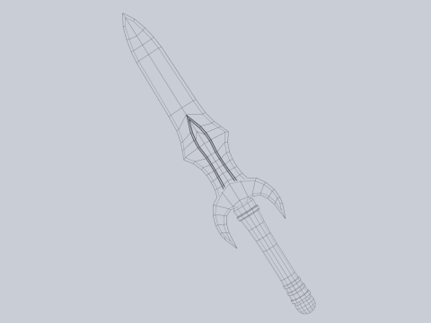 Fantasy dagger 3D मॉडल