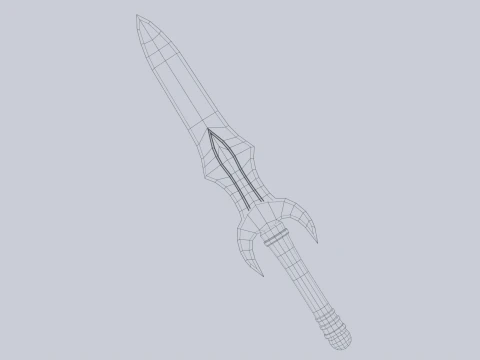 Fantasy dagger 3D Model