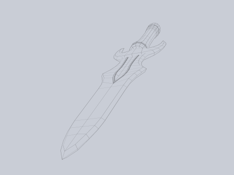Fantasy dagger 3D मॉडल